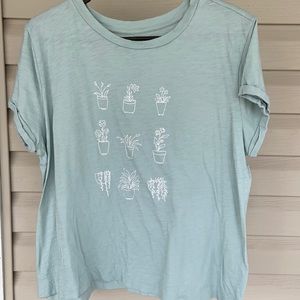 LOFT vintage soft XL plant lady Top T-shirt green